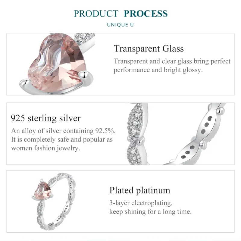 (image for) Pandora Style Heart Shaped Chameleon Ring - BSR479 - View 5