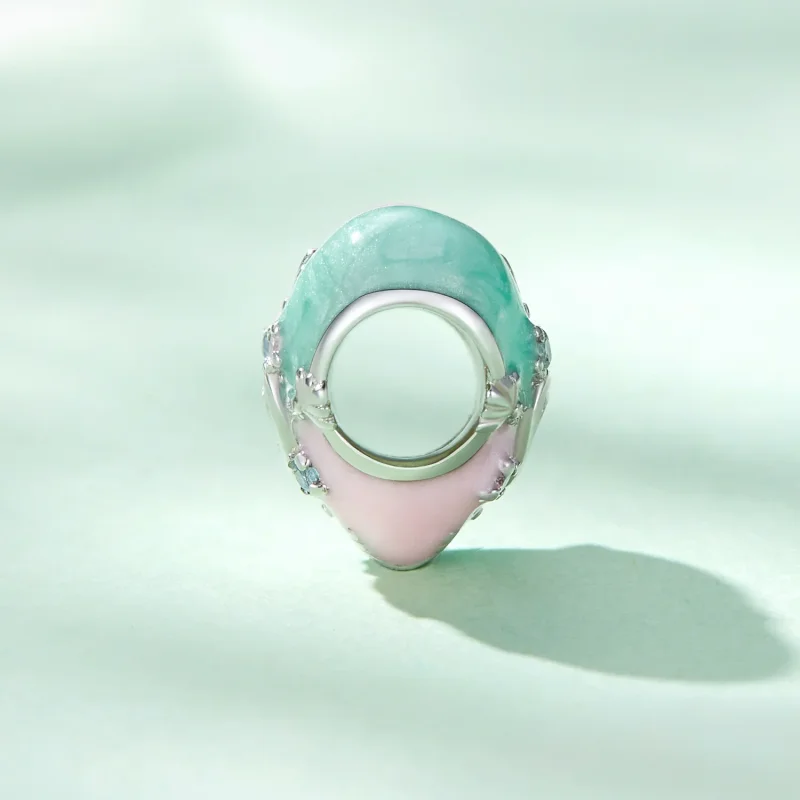 (image for) Pandora Style Heart Shaped Easter Charm - BSC782 - View 3