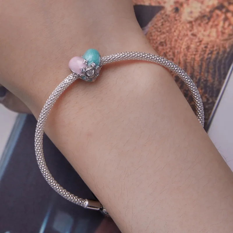 (image for) Pandora Style Heart Shaped Easter Charm - BSC782 - View 6