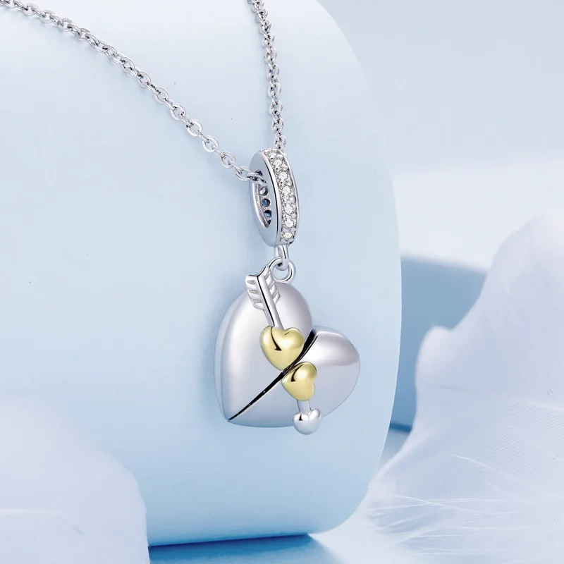 (image for) Pandora Style Heart-Shaped Openable Dangle - BSC804 - View 4