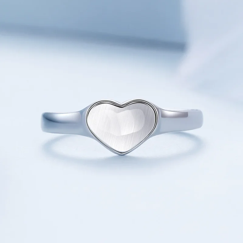(image for) Pandora Style Heart-Shaped Reflective Ring - BSR434 - View 3