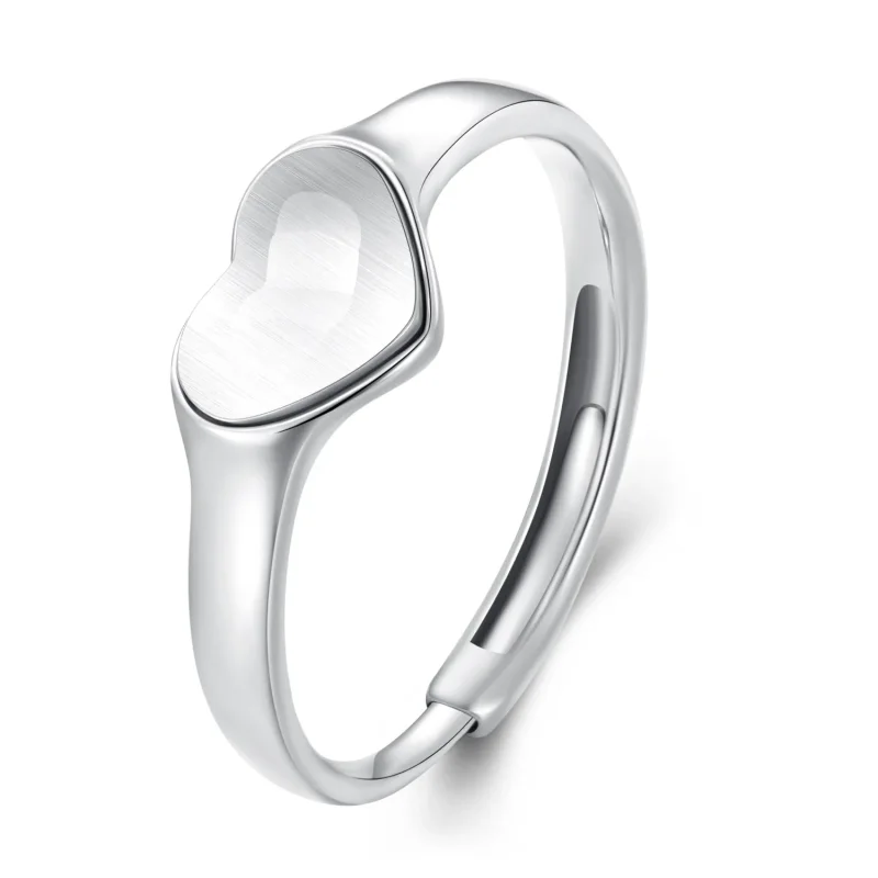 (image for) Pandora Style Heart-Shaped Reflective Ring - BSR434 - Product Image