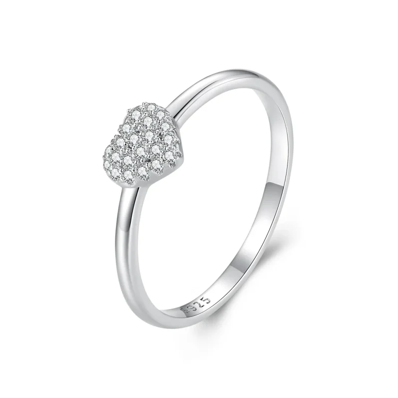 (image for) Pandora Style Heart-Shaped Ring (One Certificate) - MSR038 - Product Image