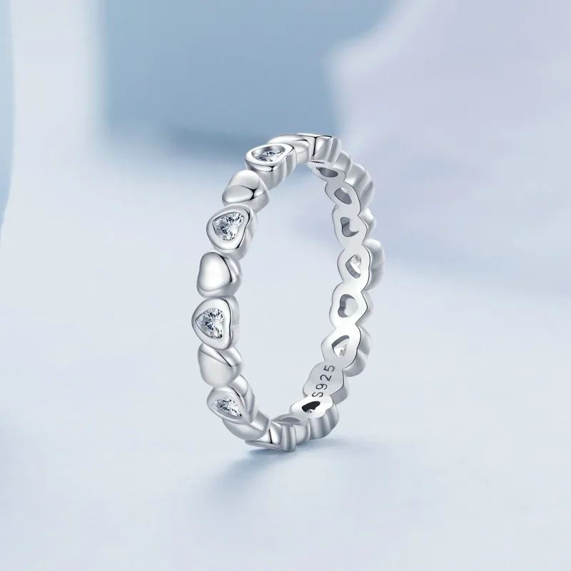 (image for) Pandora Style Hearts Ring - BSR421 - View 2