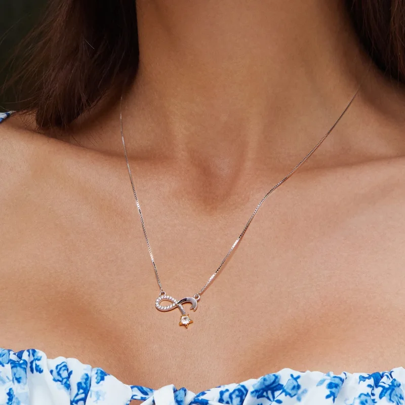 (image for) Pandora Style Infinity Symbol Necklace - BSN351 - View 5