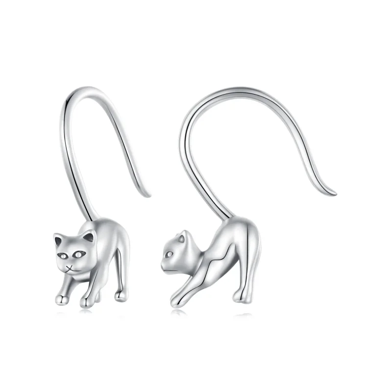 (image for) Pandora Style Kitten Earrings Stud Earrings - SCE1618 - Product Image