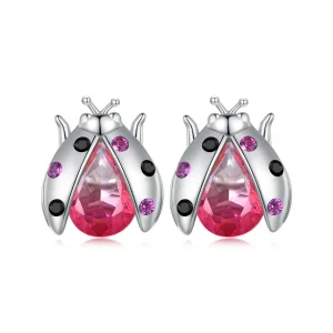 (image for) Pandora Style Ladybug Studs Earrings - SCE1634