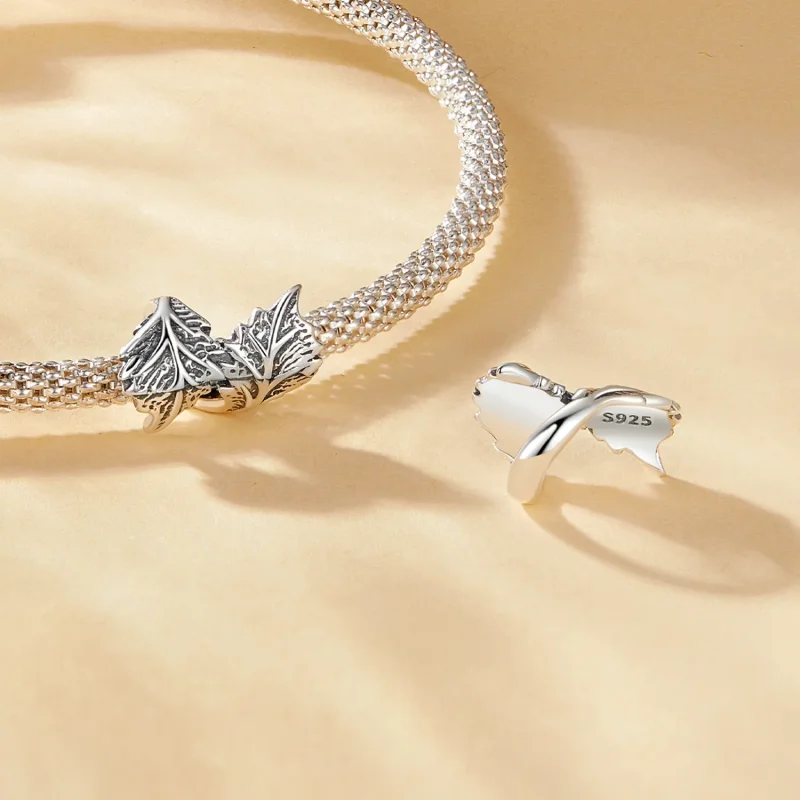 (image for) Pandora Style Leaf Charm - SCC2575 - View 4