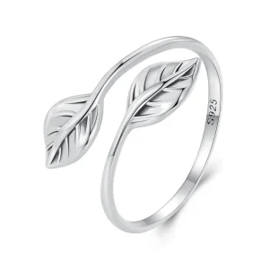 (image for) Pandora Style Leaf Opening Ring - SCR975-E