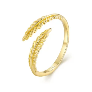 (image for) Pandora Style Leaves Open Ring - BSR485-E