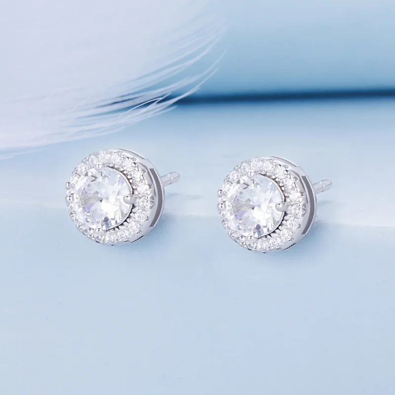 (image for) Pandora Style Light Luxury Stud Earrings - BSE893 - View 2