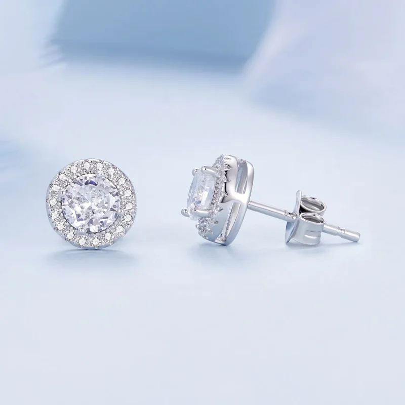 (image for) Pandora Style Light Luxury Stud Earrings - BSE893 - View 4