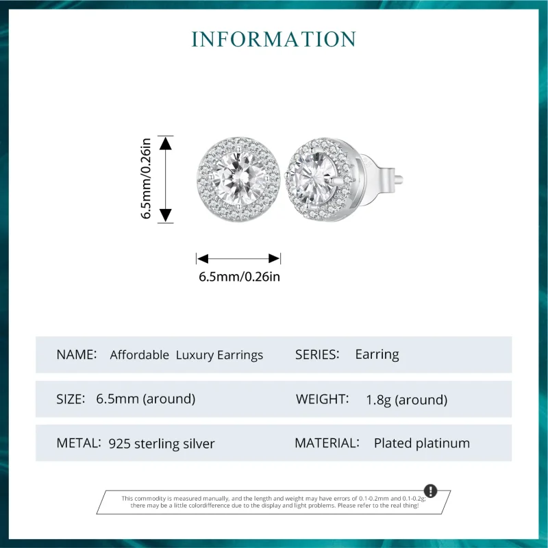 (image for) Pandora Style Light Luxury Stud Earrings - BSE893 - View 7