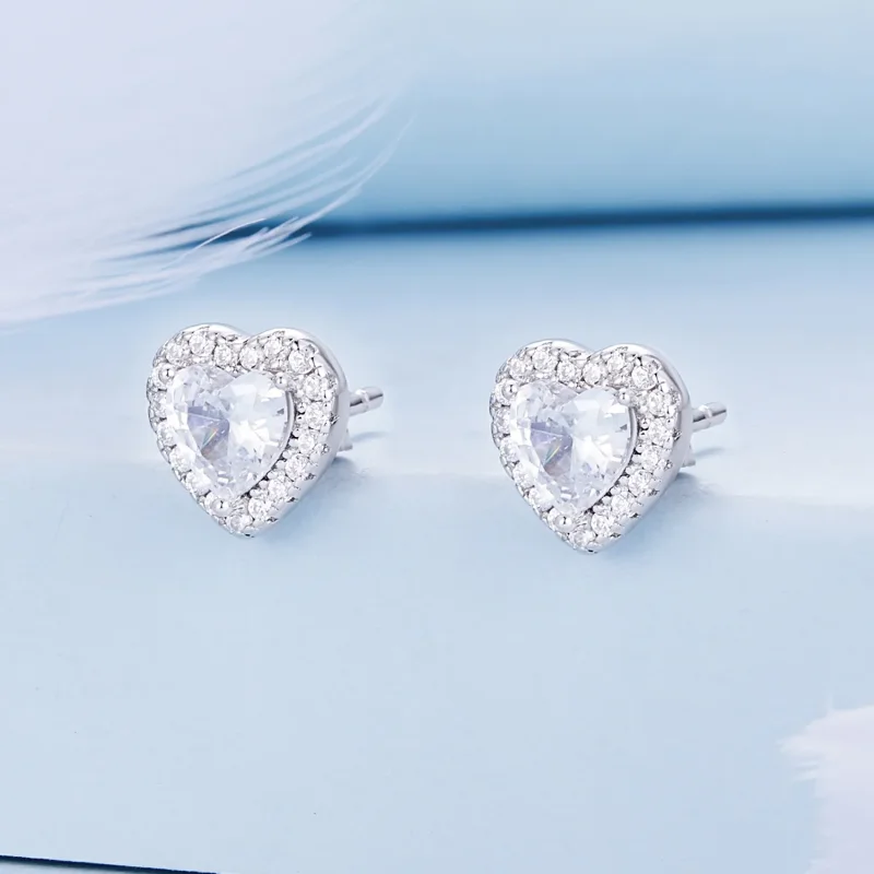 (image for) Pandora Style Light Luxury Stud Earrings - BSE894 - View 2