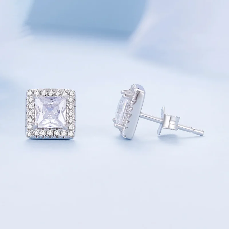 (image for) Pandora Style Light Luxury Stud Earrings - BSE895 - View 4