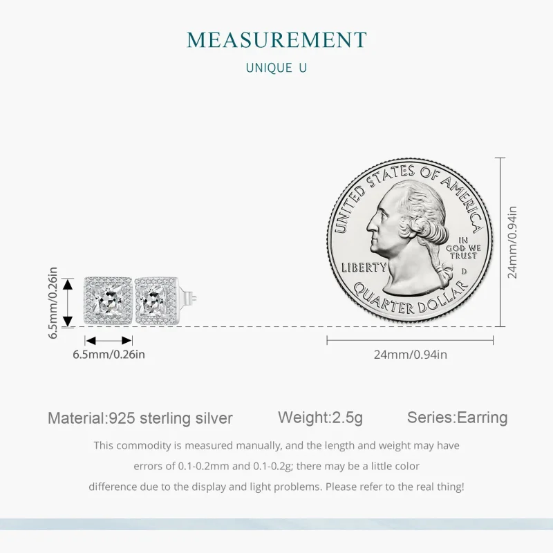 (image for) Pandora Style Light Luxury Stud Earrings - BSE895 - View 8