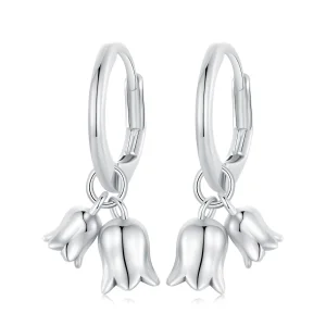 (image for) Pandora Style Lily of The Valley Hoop Earrings - BSE909