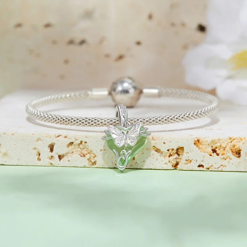 (image for) Pandora Style Little Flying Butterfly Dangle - BSC897 - View 3