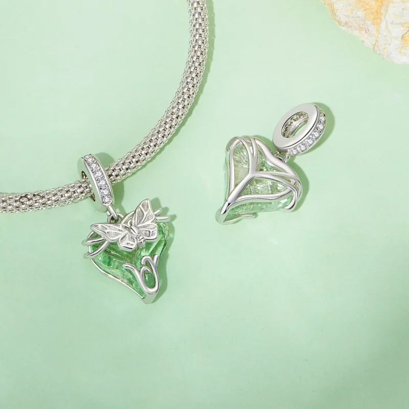 (image for) Pandora Style Little Flying Butterfly Dangle - BSC897 - View 4