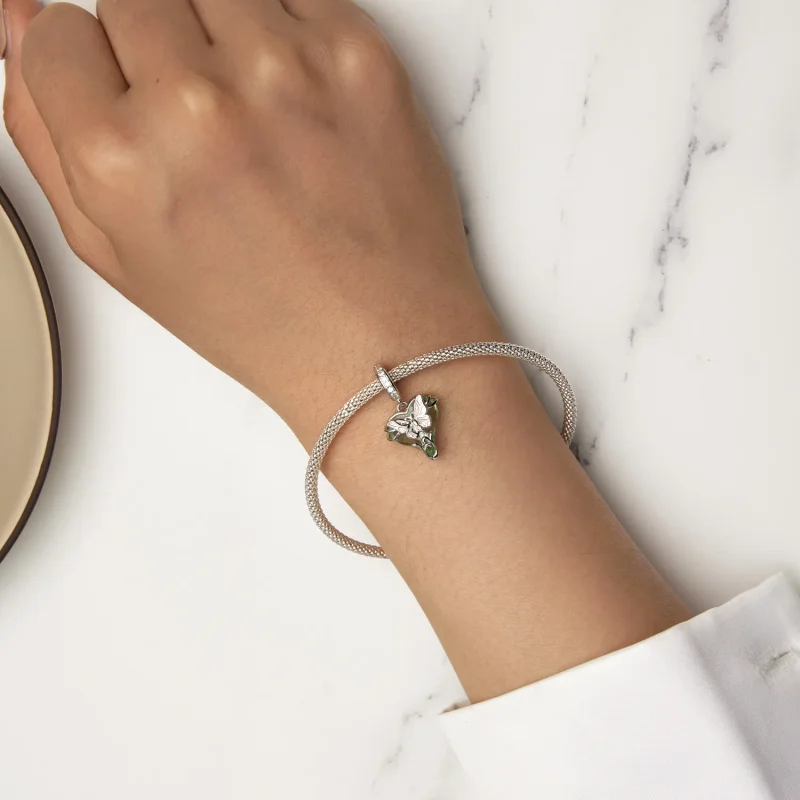 (image for) Pandora Style Little Flying Butterfly Dangle - BSC897 - View 5