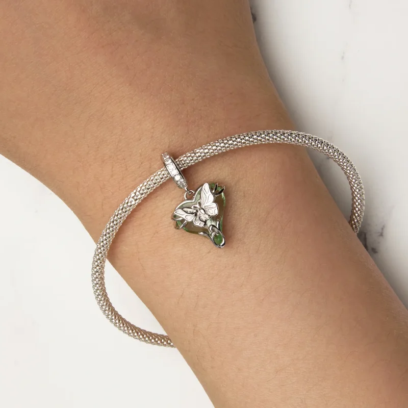 (image for) Pandora Style Little Flying Butterfly Dangle - BSC897 - View 6