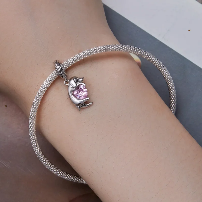 (image for) Pandora Style Little Golden Retriever Dangle - BSC799 - View 5