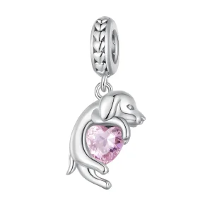 (image for) Pandora Style Little Golden Retriever Dangle - BSC799