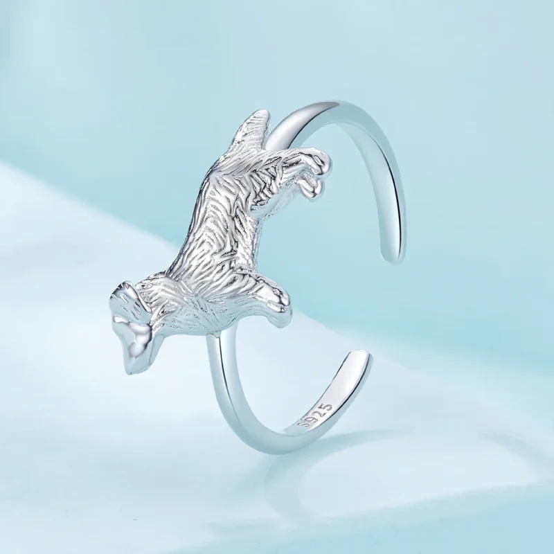 (image for) Pandora Style Little Golden Retriever Ring - SCR952 - View 2
