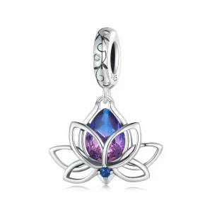 (image for) Pandora Style Lotus Dangle - SCC2562
