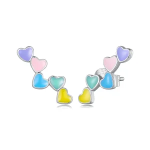 (image for) Pandora Style Love Colorful Studs Earrings - SCE1638