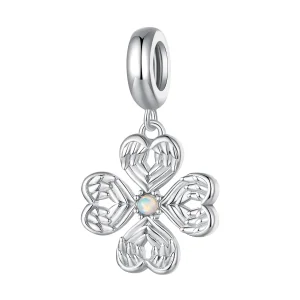 (image for) Pandora Style Lucky Four Leaf Clover Dangle - SCC2484