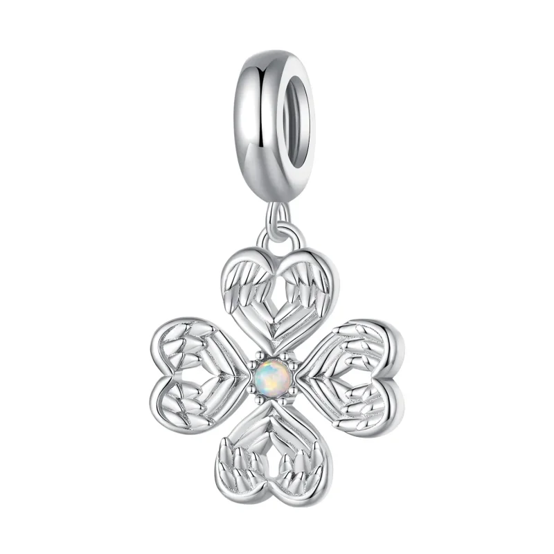 (image for) Pandora Style Lucky Four Leaf Clover Dangle - SCC2484 - Product Image
