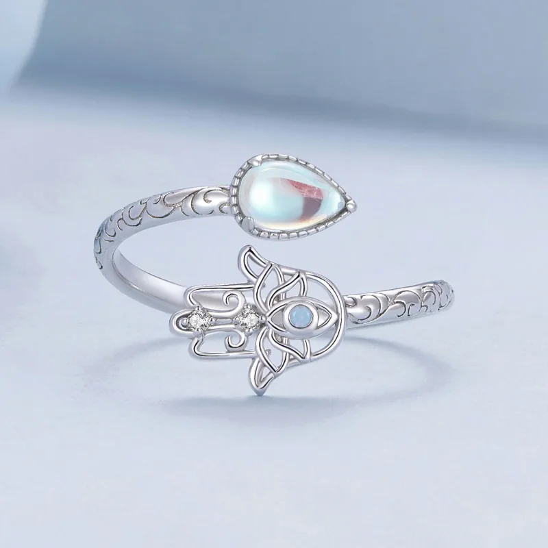 (image for) Pandora Style Lucky Hand Ring - BSR486-E - View 3