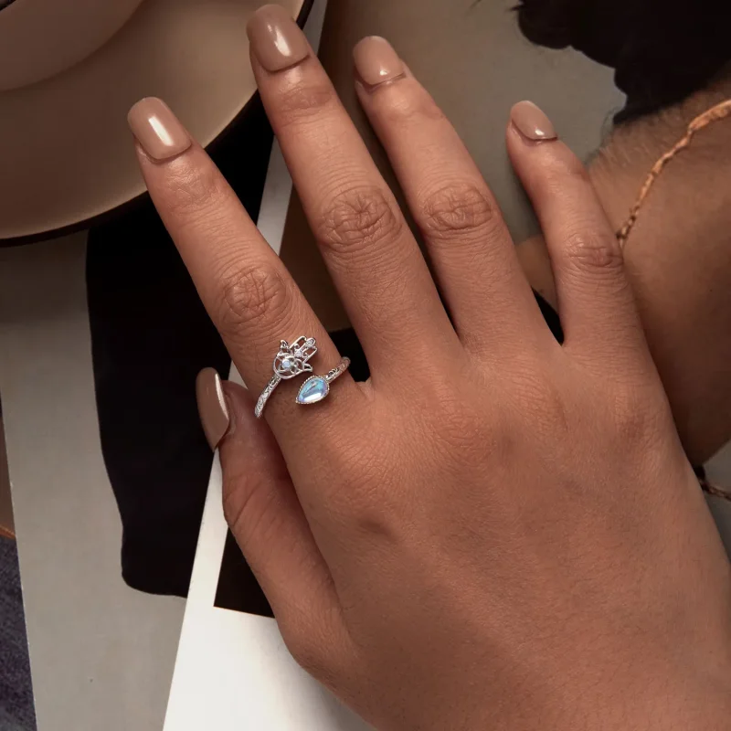 (image for) Pandora Style Lucky Hand Ring - BSR486-E - View 5