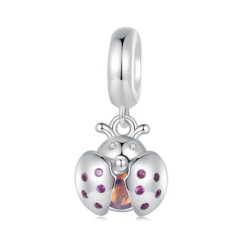 (image for) Pandora Style Lucky Ladybug Dangle - SCC2613 - Product Image