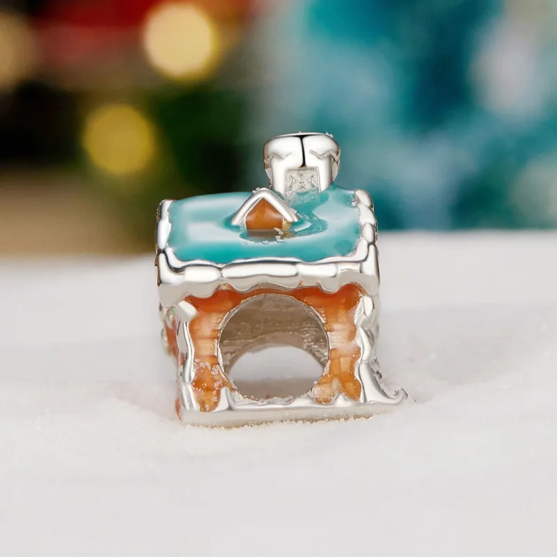 (image for) Pandora Style Luminous Christmas Eve House Charm - SCC2646 - View 3