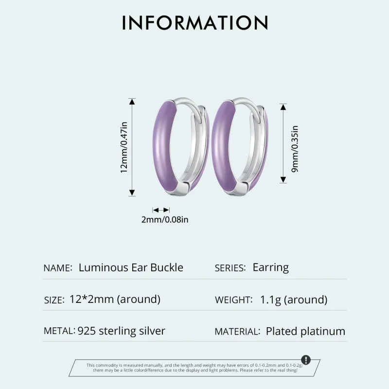 (image for) Pandora Style Luminous Hoop Earrings - SCE1644 - View 5