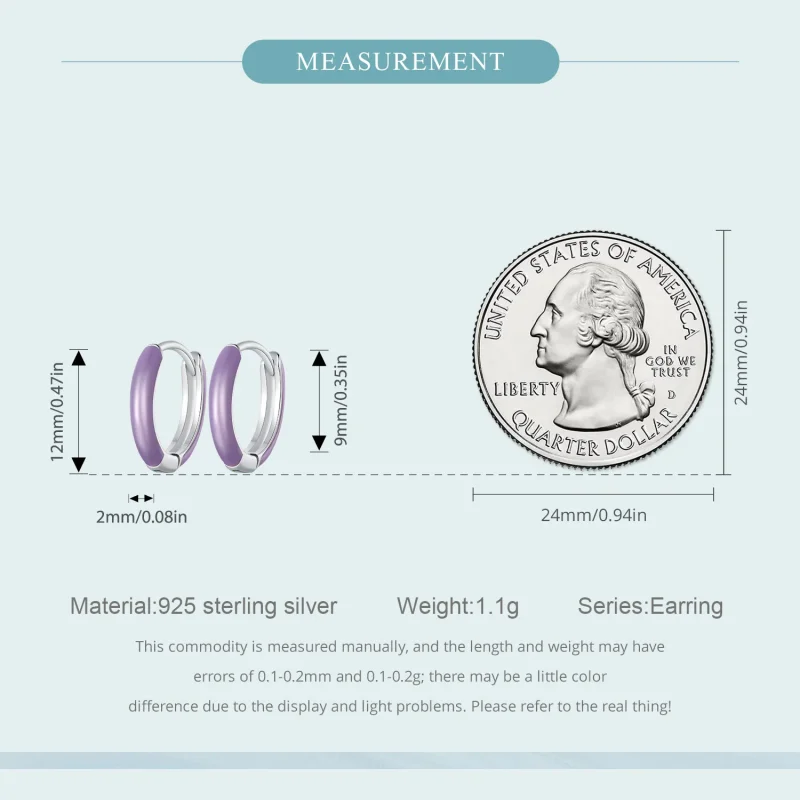 (image for) Pandora Style Luminous Hoop Earrings - SCE1644 - View 6