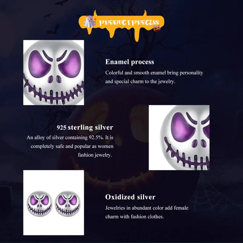 (image for) Pandora-style Luminous Personalized Stud Earrings - SCE1639 - View 8