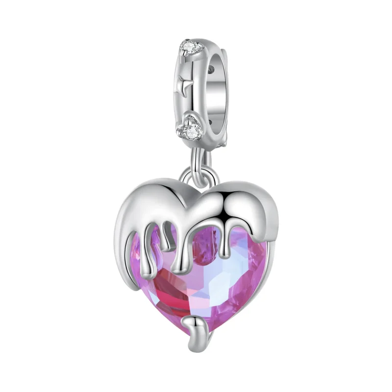 (image for) Pandora Style Melting Girl's Heart Dangle - SCC2471 - Product Image