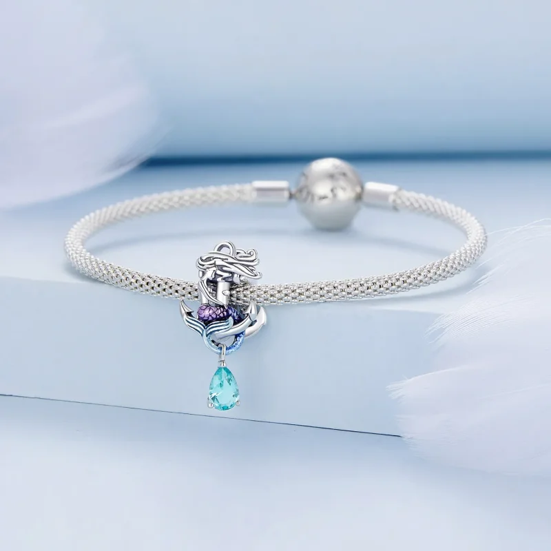(image for) Pandora Style Mermaid Anchor Charm - BSC903 - View 3