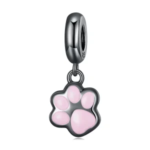 (image for) Pandora Style Mini Black Cat Claw Dangle - SCC2476-D