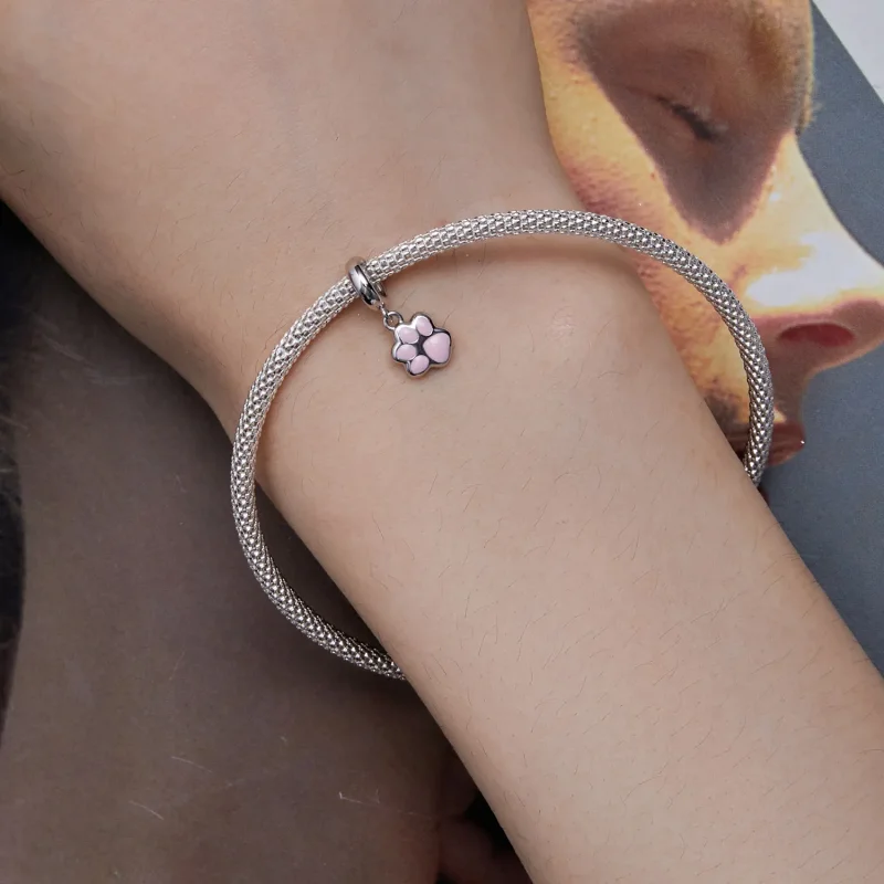 (image for) Pandora Style Mini White Cat Claw Dangle - SCC2476-A - View 5