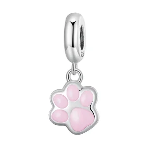 (image for) Pandora Style Mini White Cat Claw Dangle - SCC2476-A