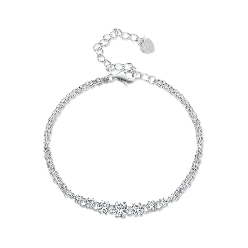 (image for) Pandora Style Moissanite Bracelet (One Certificate) - MSB008 - Product Image