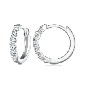 (image for) Pandora Style Moissanite Hoop Earrings - MSE029