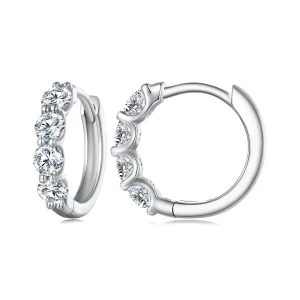 (image for) Pandora Style Moissanite Hoop Earrings - MSE030