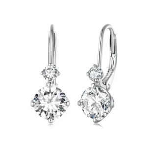 (image for) Pandora Style Moissanite Hoop Earrings (with two certificates) - MSE031
