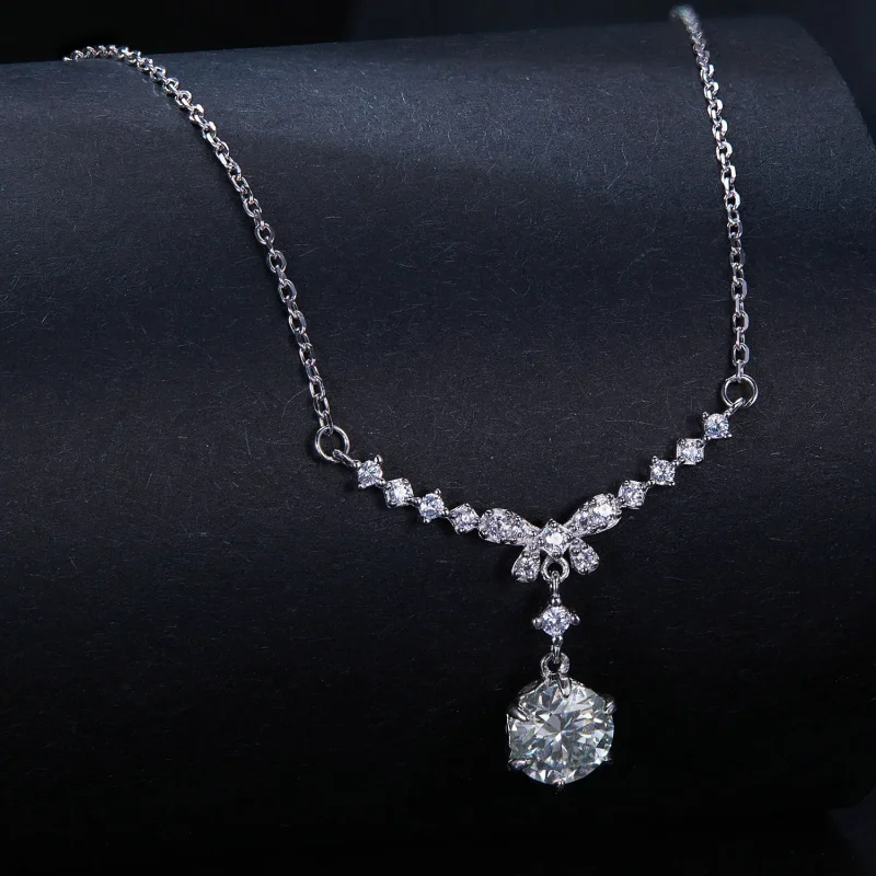 (image for) Pandora Style Moissanite Necklace (Comes with One Certificate) - MSN020 - View 2