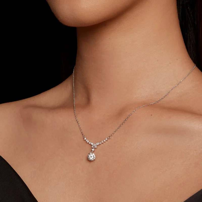 (image for) Pandora Style Moissanite Necklace (Comes with One Certificate) - MSN020 - View 5
